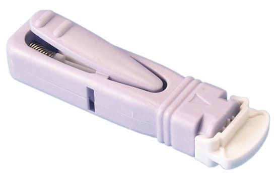 Unistik 3, engangsfingerprikker Comfort, lilla 1,8mm, steril, 28G