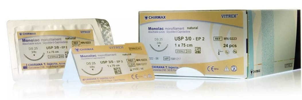 Vitrex Monolac, sutur, violet, 75 cm, DS 25, steril, 3-0