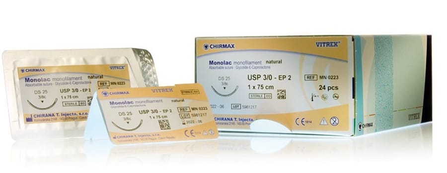 Vitrex Monolac, sutur, violet, 75 cm, HR 27, steril, 2-0