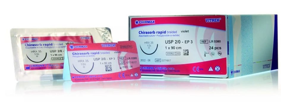 Vitrex Chirasorb rapid, sutur, natural, 45 cm, DS 19, steril, 5-0