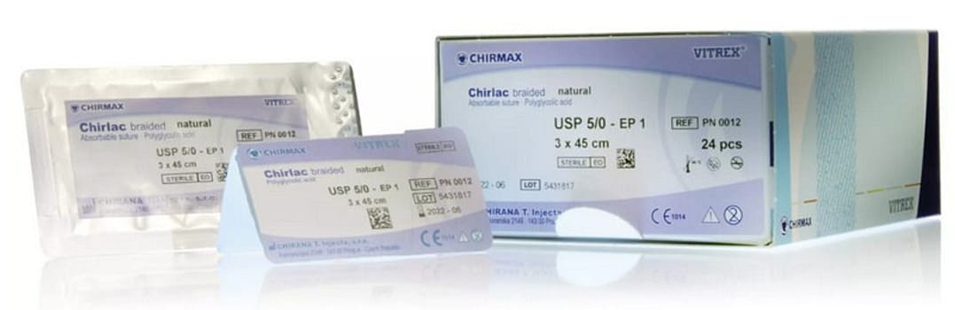 Vitrex Chirlac, sutur, violet, 75 cm, DS 24 nål, steril, 3/0