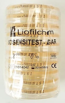 Iso-sensitest Agarplade, til urin resistensbestemmelse, skal ikke på køl, 9 cm