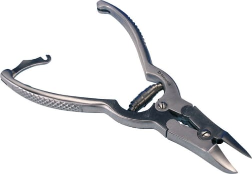 Mediq, negletang m. dobbelt udveksling, muffefjeder, rust, 15 cm