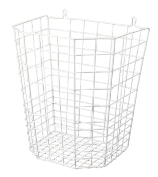 Papyrus, trådkurv til affald til væg og gulv, hvid, 35 cm x 31 cm x 26 cm