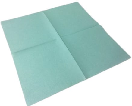 Væsketæt serviet, 1 lag papir og 0,015 mm PE, grønt, 40 cm x 40 cm