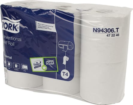 Tork Universal, 2-lags toiletrulle standard, natur, 306 ark