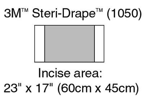 Steri-Drape, incisionsdug, incisionsfelt 60x45cm steril, 82 cm x 45 cm