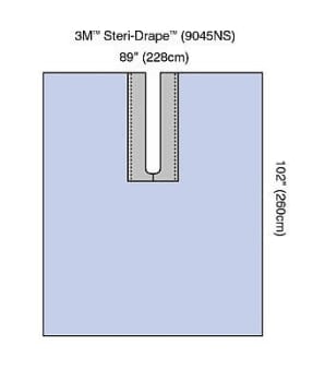Steri-Drape, slidslagen med klæb 7x70cm steril, 150 cm x 183 cm