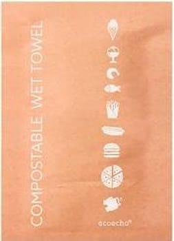 Echoecho, vådserviet til hænder, bionedbrydelig, brun, 13 cm x 15 cm