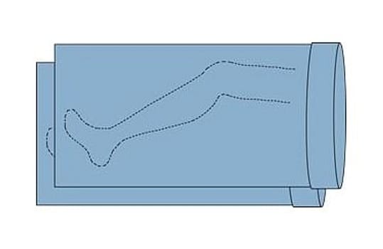 Barrier, væsketæt benpose, 2 stk., steril, 75 cm x 120 cm