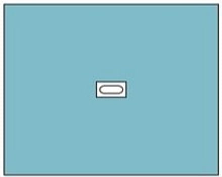 Barrier, afdækningsstykke, hul 45 cm fra top, 3 lag, 100 cm x 125 cm