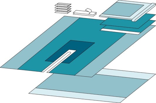 Barrier, ENT sæt med slidslagen, 7 x 65 cm slids, 150 cm x 260 cm