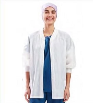 Barrier, Warm Up Jacket, hvid, korte ærmer, small