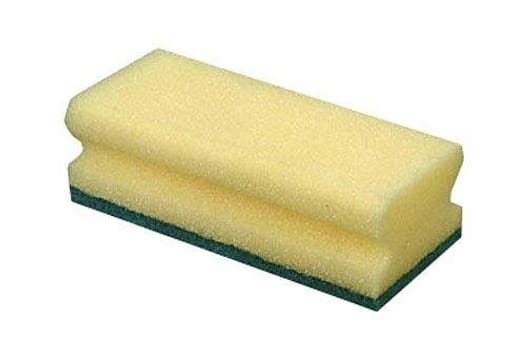 Multiline, skuresvamp til rengøring, med greb, skumgummi, grø, 15 cm x 7 cm x 5 cm