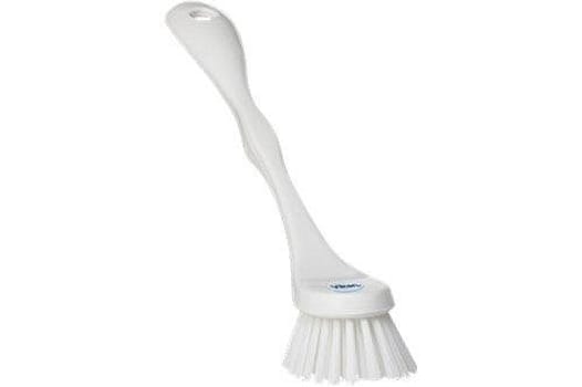 Multiline, opvaskebørste, nylonhår, stiv plast, hvid, 5 cm x 25 cm