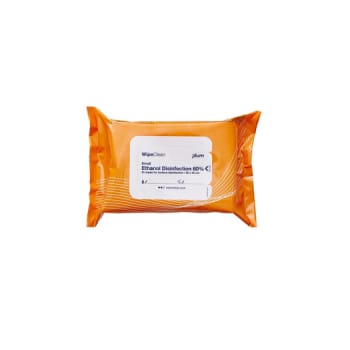 WipeClean, ethanol disinfection 80 % small, orange, 20 cm x 30 cm