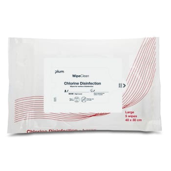 WipeClean, chlorine disinfection, large, hvid/rød, 43 cm x 30 cm