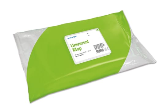 Wet Wipe, Universal, engangs mopper til gulvvask, 45 cm x 13 cm