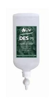 Liv, Hånddesinfektion 75% m. pumpe til dispenser, 1000 ml