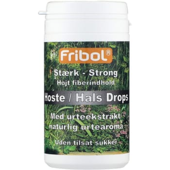 Fribol, host/hals, bolcher, stærk, u/tilsat sukker, 60 g