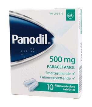 Panodil, Håndkøbsmedicin tabletter HX, 500 mg
