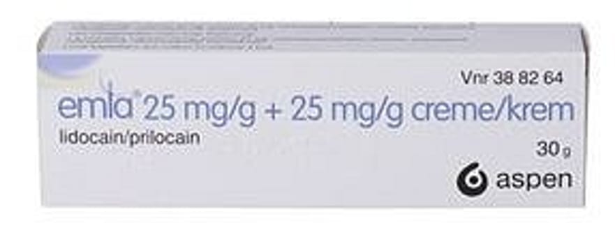 EMLA, Håndkøbsmedicin creme 5% HF, 30 g
