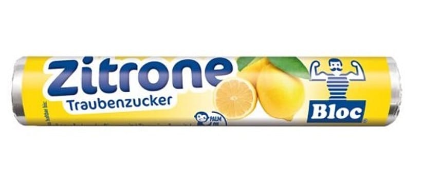 Bloc, druesukker, citron, 42 g