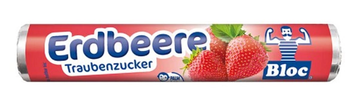 Bloc, druesukker, jordbær, 42 g