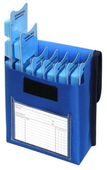 Wiegand, ugesæt nr.94, blå nylon mappe med 7 stk. dos.æsker