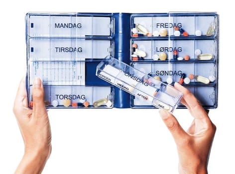 MEDIMAX, De Luxesæt nr.1, blåt omslag,7 æsk. m/ugedag+blank