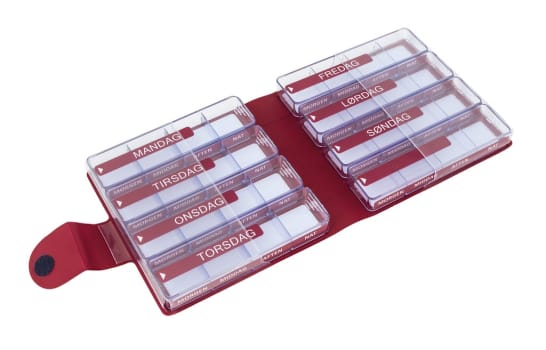 MEDIMAX, De Luxesæt nr.1 rød ægtefælle, 7æsk.m/ugedag+blank