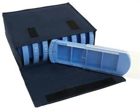 Medinizer, ugesæt 7+1, blå æsker i nylon taske, start morgen