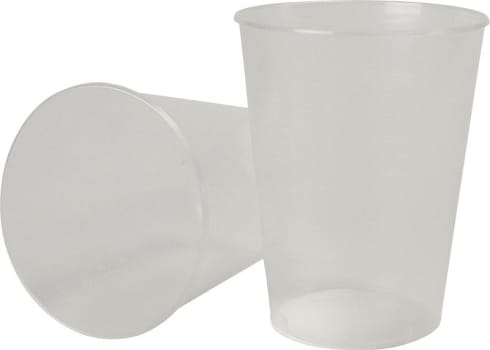 USON, tudkopbæger med graduering, transparent, engangs, 185 ml