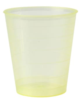 Mediq, medicinmål med graduering, gul, plast, 30 ml