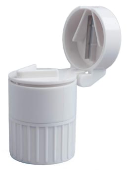 Kibodan, Kombineret tablet deler-knuser, med opbevaringsrum