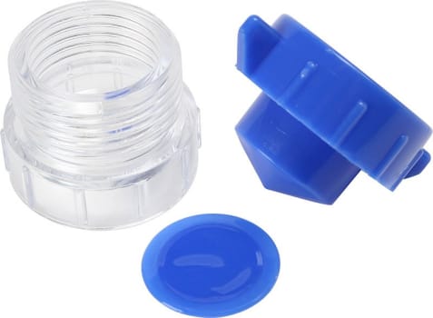 Mediq, tabletknuser, skruemodel, blå pistel, klar morter