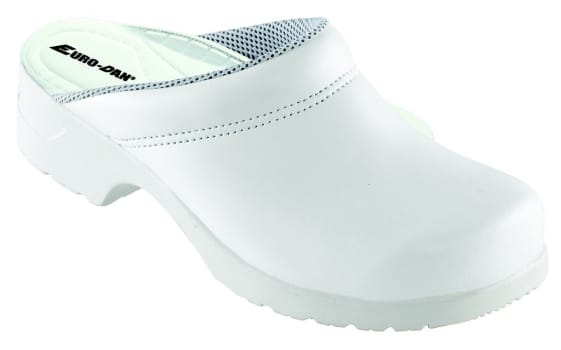 Euro Flex, tøffel hvid antistatisk bund m vaskbar indlægssål, str 38