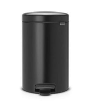 Pedalspand Brabantia, Newlcon 12 ltr Stål/Plast Mat sort, 12 l