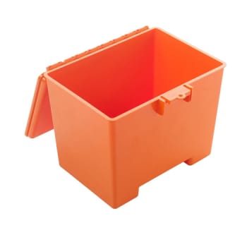 Sygeplejekasse med låg, orange slagfast ABS-plast inkl. hængelås