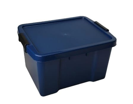 Sårplejekasse, blå 11,5 liter, 37 cm x 28 cm x 16,5 cm