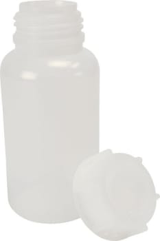 Plastflaske, med bred hals og skruelåg, 1000 ml
