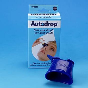 Autodrop, flaskeholder til øjendrypning
