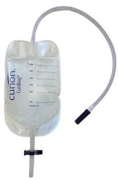 CURIbag, benpose, 50cm just.slange, drejeventil, NW, 600 ml