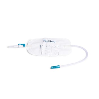 CURIbag, benpose, 30cm slange, drejeventil, NW, 600 ml