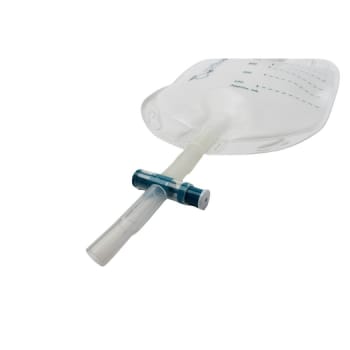 CURIbag, benpose, 30cm slange, krydsventil, NW, 600 ml