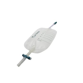 CURIbag, benpose, 10cm slange, krydsventil, 600 ml