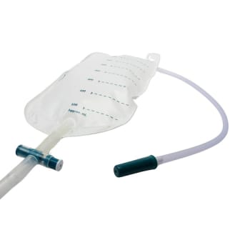 CURIbag, benpose, 50cm slange, just. slange, krydsventil, 750 ml