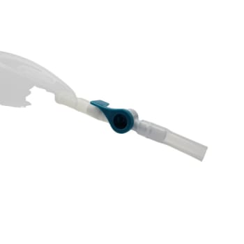 CURIbag, kateterdrejeventil, farvet, silikoneslange, st.