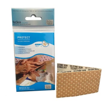 Reskin Care Protect, Bi-elastisk netbandage med silikoneklæb, usteril, 5 cm x 25 cm