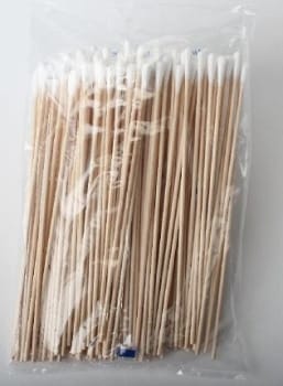 Mediq, træpind med vat i en ende, usteril, 15 cm